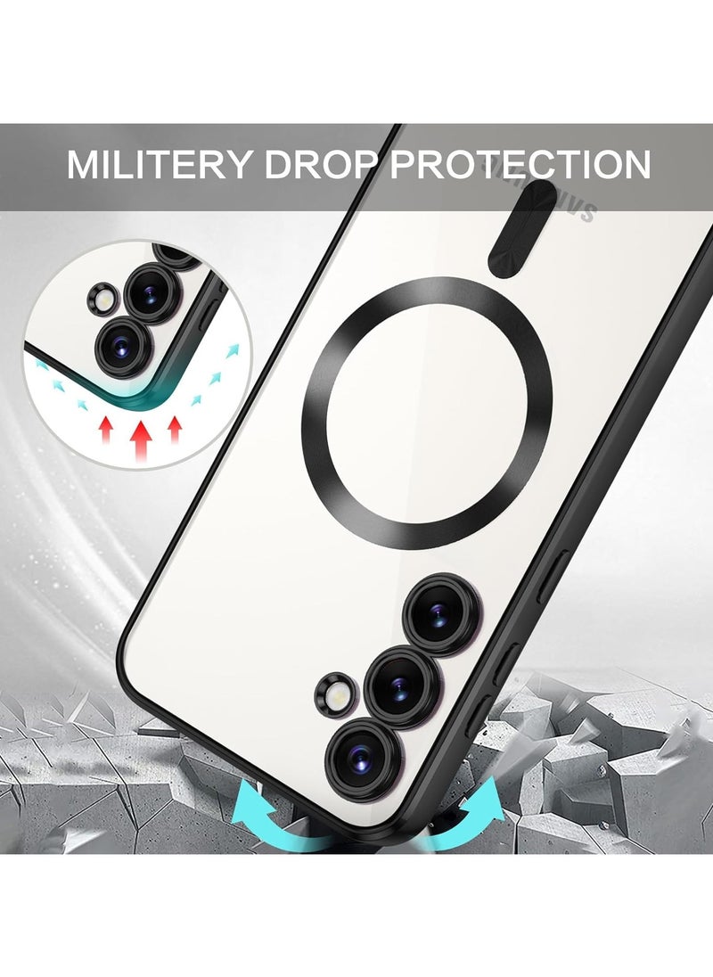 Generic - Magnetic Clear Case for Samsung Galaxy S24 FE with Camera Lens Protector Magsafe Compatible Electroplated Soft TPU Shockproof Anti-Scratch Phone Case for Galaxy S24 FE - Image 1