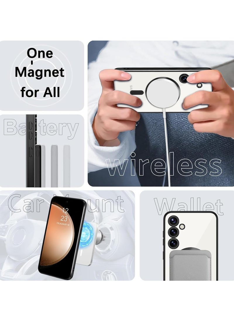 Generic - Magnetic Clear Case for Samsung Galaxy S24 FE with Camera Lens Protector Magsafe Compatible Electroplated Soft TPU Shockproof Anti-Scratch Phone Case for Galaxy S24 FE - Image 1