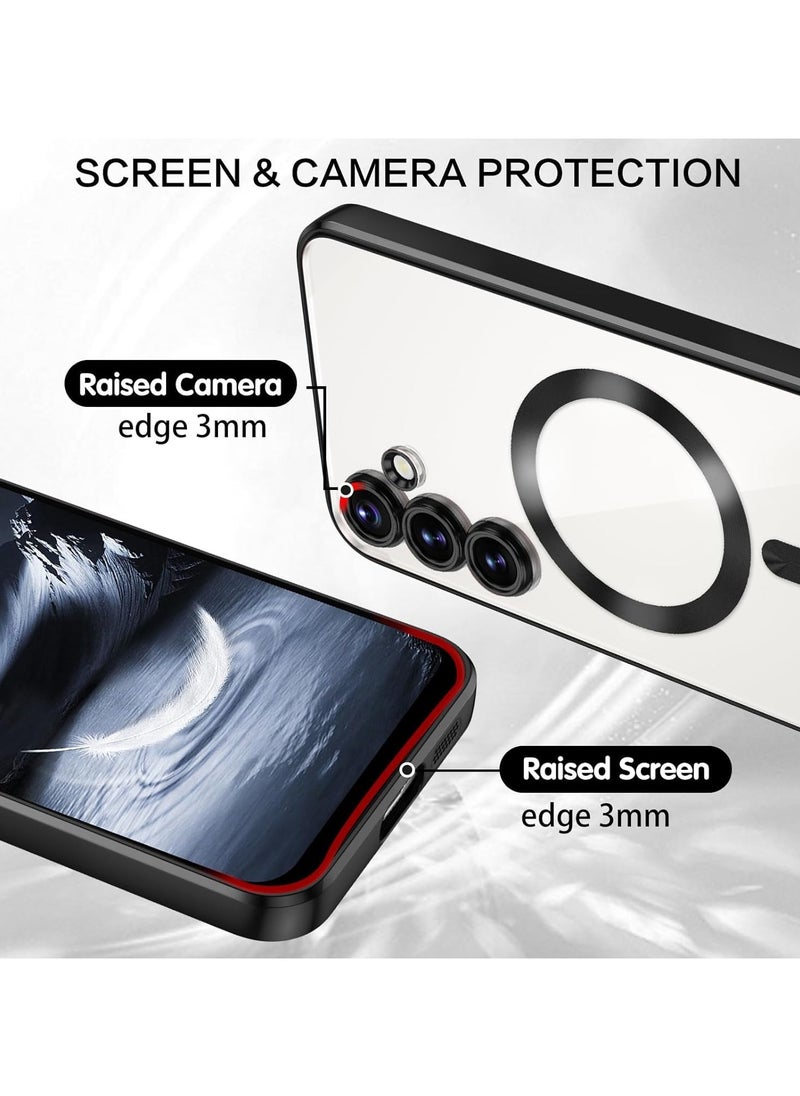 Generic - Magnetic Clear Case for Samsung Galaxy S24 FE with Camera Lens Protector Magsafe Compatible Electroplated Soft TPU Shockproof Anti-Scratch Phone Case for Galaxy S24 FE - Image 1