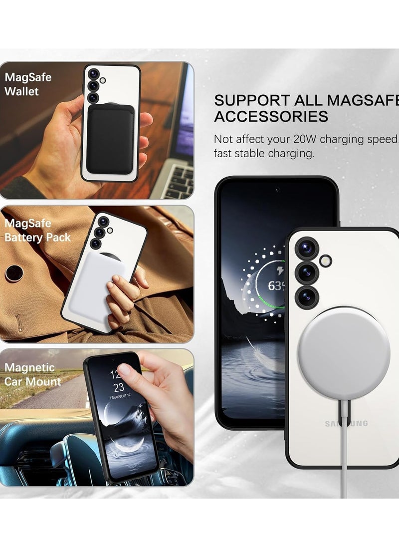 Generic - Magnetic Clear Case for Samsung Galaxy S24 FE with Camera Lens Protector Magsafe Compatible Electroplated Soft TPU Shockproof Anti-Scratch Phone Case for Galaxy S24 FE - Image 1