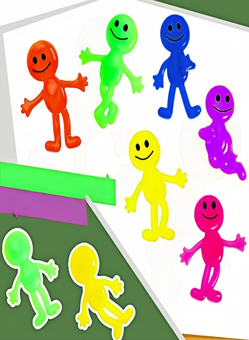 كيفن 6 عبوة رجل قابل للتمدد قابل للانحناء ألوان ممتعة متنوعة، ملمس لزج، قابل للتمدد، ناعم، ملمس مزعج، لعبة لتخفيف التوتر، هدية رائعة للحفلات - Image 2