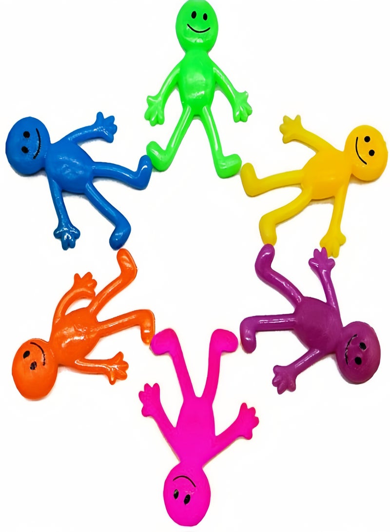 كيفن 6 عبوة رجل قابل للتمدد قابل للانحناء ألوان ممتعة متنوعة، ملمس لزج، قابل للتمدد، ناعم، ملمس مزعج، لعبة لتخفيف التوتر، هدية رائعة للحفلات - Image 4