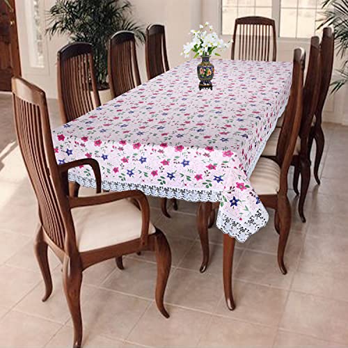 Homerz Premium 6-8 Seater Dining Table Cover, Waterproof and Dustproof (Red London, 60x90 inch- 6-8 Seater) - Image 1
