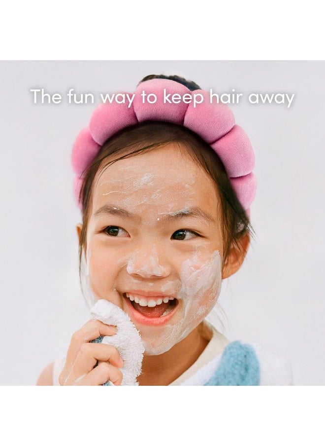 Evereden Evereden Kids Spa Headband: Stylish, Soft, & Adorable Sponge and Terry Fabric Spa Headbands for Girls - Face Wash Headband for Face Washing, Putting on Face Paint, or Just Having Fun  - Image 5