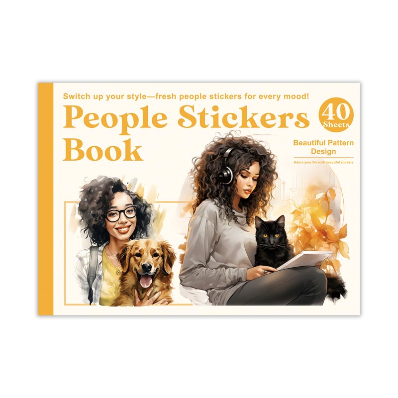 Bomichi Black Girl Sticker Book, 40 Sheets 283 Pcs Journaling Scrapbooking Stickers for Journaling Scrapbooking Bullet Journals Planners Letter Card Making Collage Art Crafts Water Bottle - Image 1