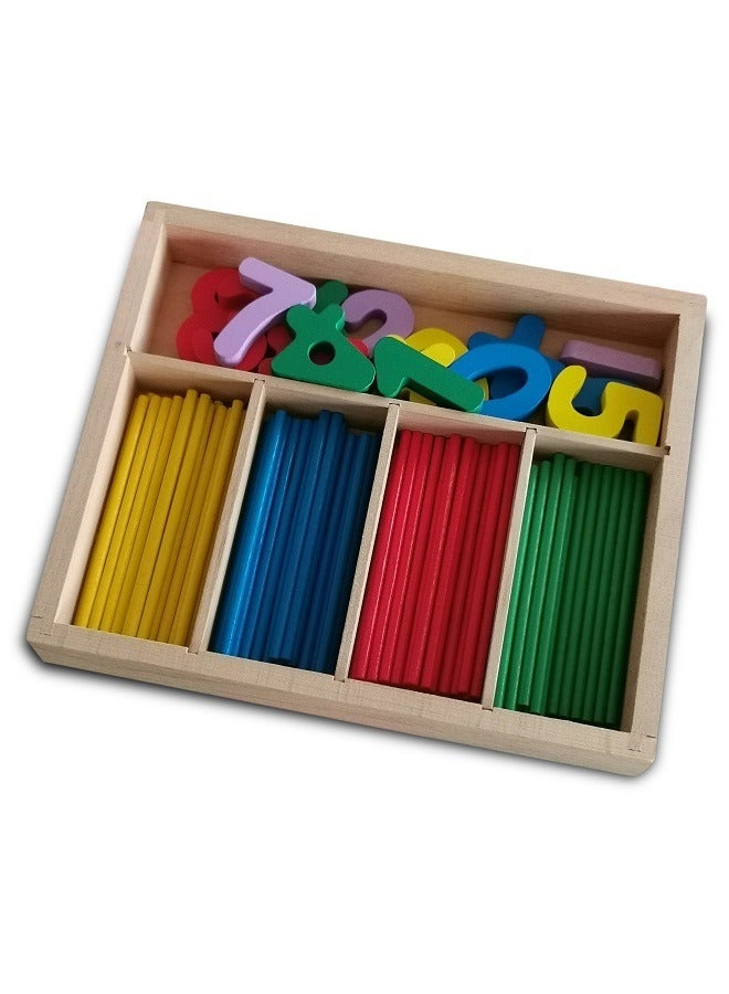 asmat Math Learning Game - Colorful Wooden Counting Sticks for, Fun Toy Set - Image 3