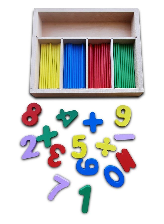 asmat Math Learning Game - Colorful Wooden Counting Sticks for, Fun Toy Set - Image 4
