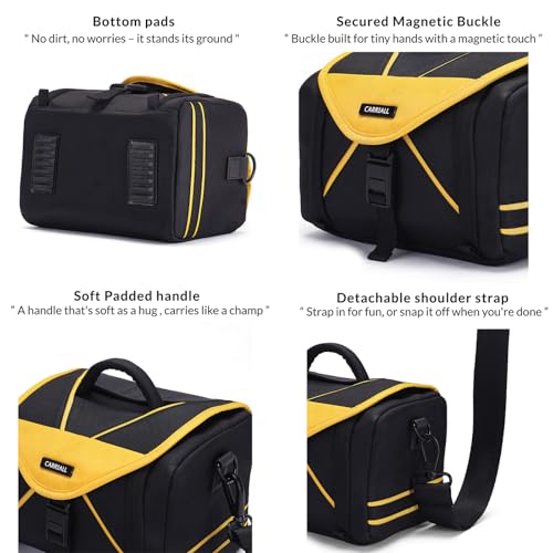 Carriall Zento The Kid's Meal Bag Black & Yellow Tiffin for Daily Use, School, Travel & Picnic, Easy to Clean and Easy to Carry Lunch Bag, 5.2L Storage Capacity for Kids – Boys & Girls - Image 5
