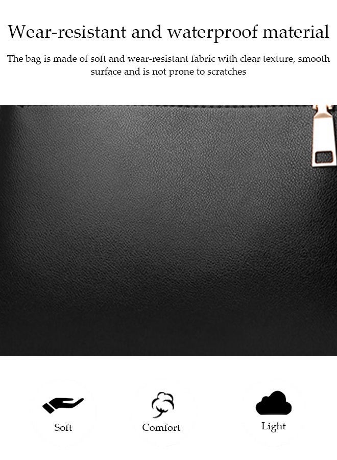 DUNISO Womens Shoulder Bag Soft Leather Messenger Bag Simple And Fashionable Handbag Bucket Bag With Pendant Adjustable Shoulder Strap Suitable For Commuting Travel Shopping Storage And Organization Black - Image 5