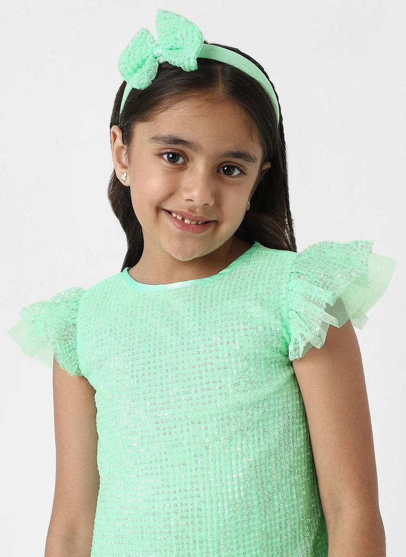 Nautinati Sequin Ruffle Dress