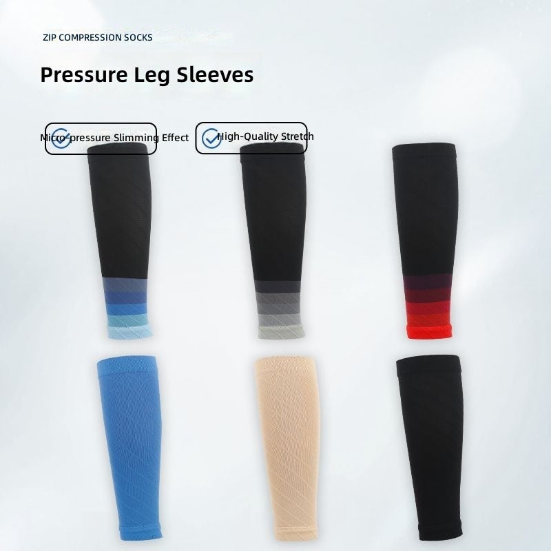 Compression Calf Socks for Outdoor Sports and Running - Gradient Color Design - Image 2