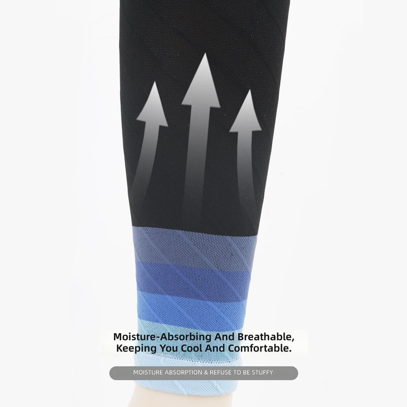 Compression Calf Socks for Outdoor Sports and Running - Gradient Color Design - Image 5