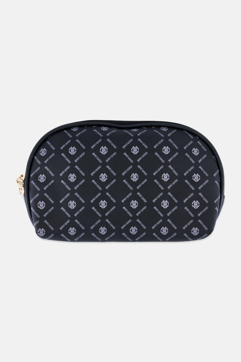 roberto cavalli Women Brand Logo Wash Bag, Black - Image 2