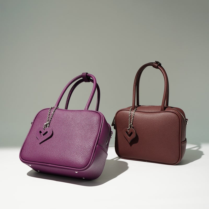 Spring Style Leather Bowling Bag 2025 Spring Women'S Textured Crossbody Bag Versatile Commuter Shoulder Bag Handbag - Image 3
