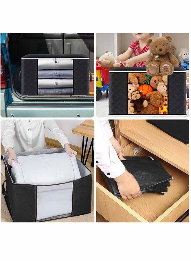 Generic - 3 Pieces Large Capacity Sized Bags Clothes Storage Organizers Foldable, durable, and space-saving with See-Through Window and Carry Handles - Image 1