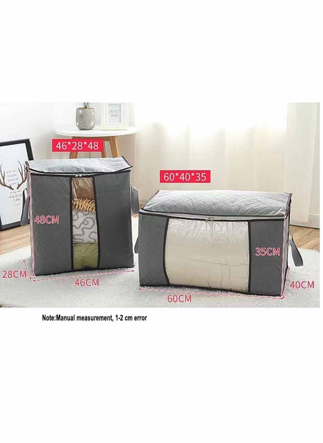 Generic - 3 Pieces Large Capacity Sized Bags Clothes Storage Organizers Foldable, durable, and space-saving with See-Through Window and Carry Handles - Image 1