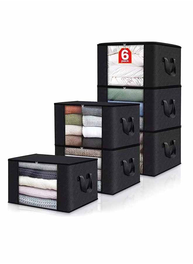 Generic - 3 Pieces Large Capacity Sized Bags Clothes Storage Organizers Foldable, durable, and space-saving with See-Through Window and Carry Handles - Image 1