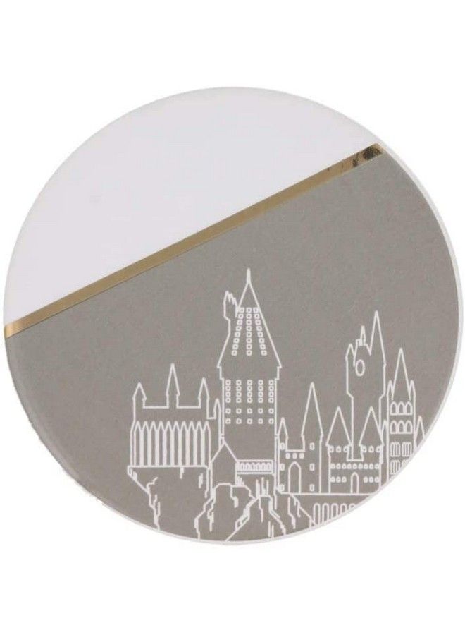 Seven20 Harry Potter Hogwarts Coaster Set Of 4 Ceramic Coasters With Gold & Gray Hogwarts Castle Design Great Decor Gift For Women And Men 4" Each - Image 3