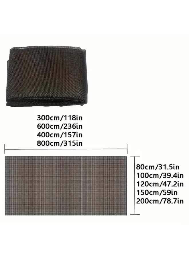 Large Mosquito Net Screen 80cm x 500cm Black PVC Durable Insect Mesh For Windows Doors Balcony - Image 3