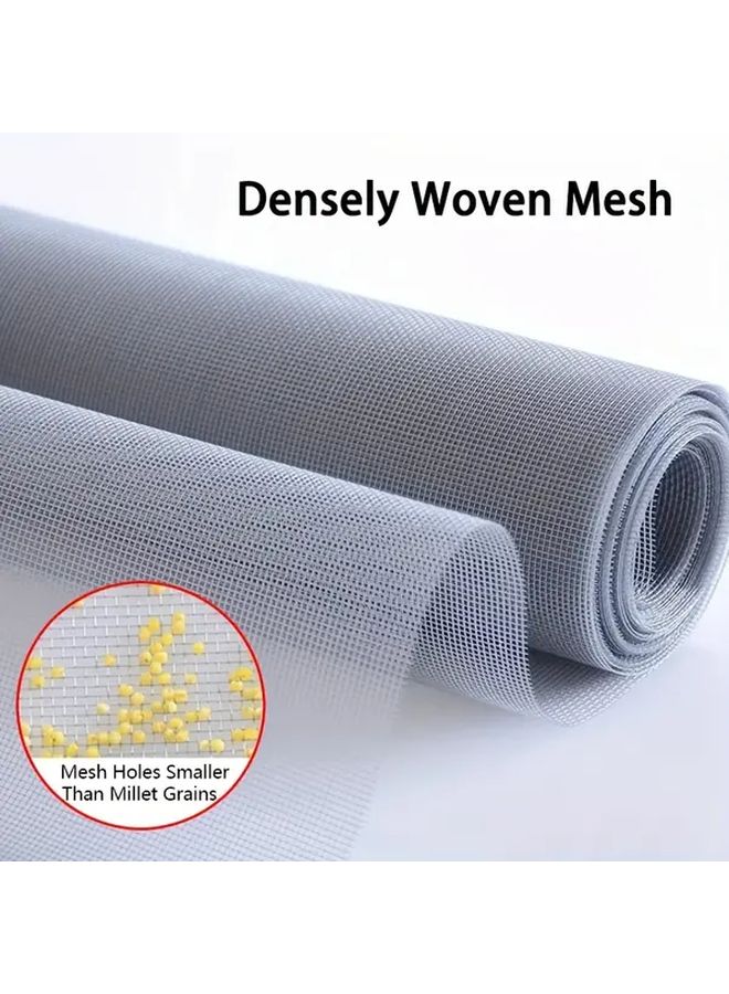 Large Mosquito Net Screen 80cm x 500cm Black PVC Durable Insect Mesh For Windows Doors Balcony - Image 1