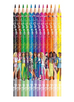 Maped 12-Piece Ergonomic Triangular Shape Colour Pencils Barbie Design Multicolour  - Image 2