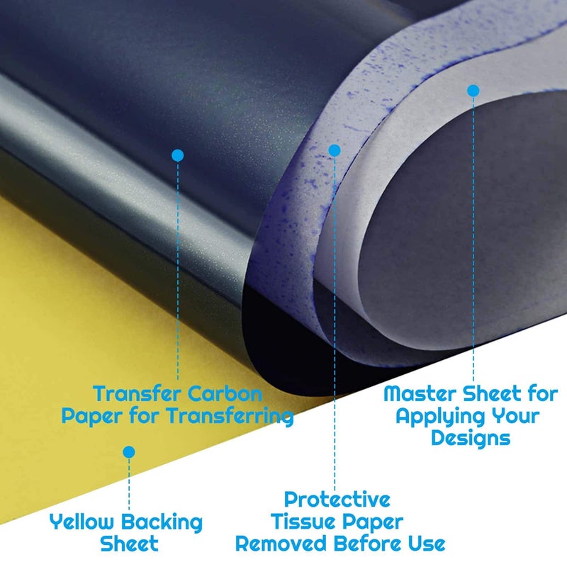 Audab 120 Sheets Tattoo Transfer Paper, Stencil Paper for Tattooing Printer, 8 1/4" x 11 3/4" - Image 2