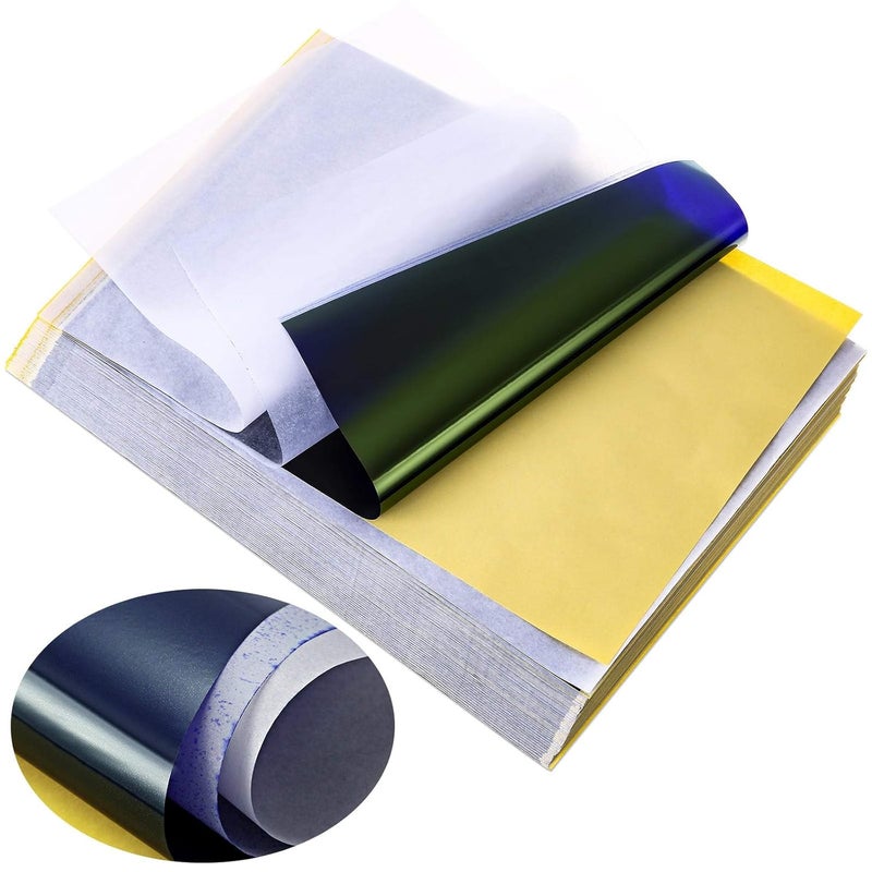 Audab 120 Sheets Tattoo Transfer Paper, Stencil Paper for Tattooing Printer, 8 1/4" x 11 3/4" - Image 1