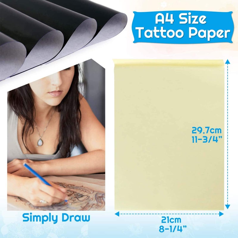 Audab 120 Sheets Tattoo Transfer Paper, Stencil Paper for Tattooing Printer, 8 1/4" x 11 3/4" - Image 4