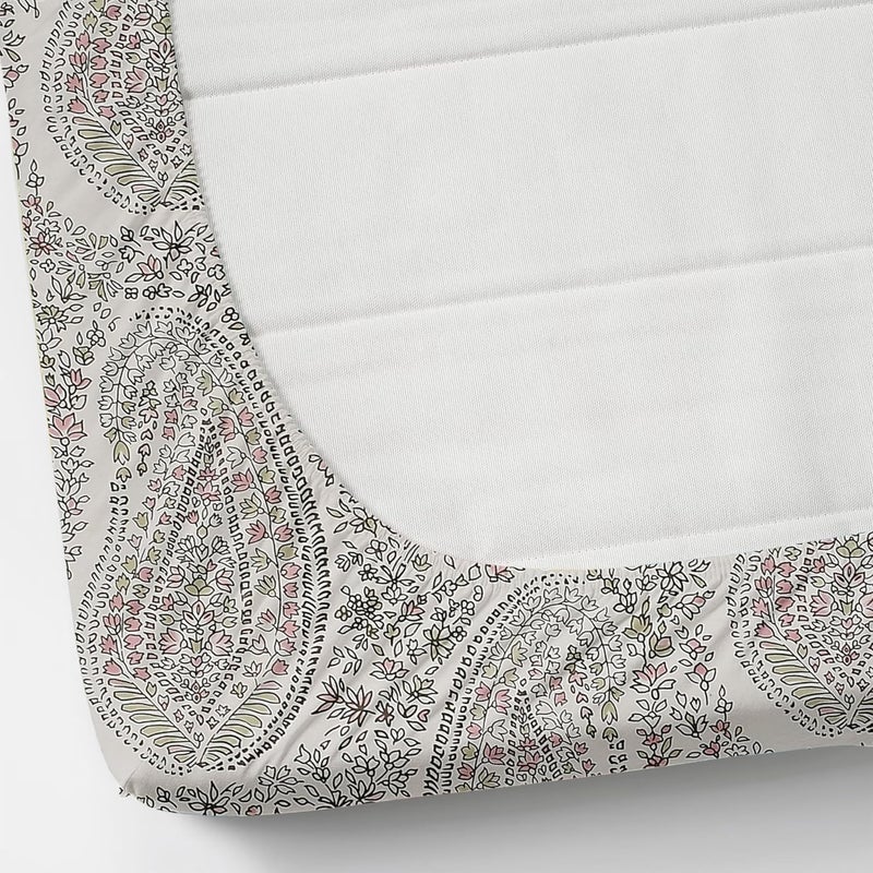 LA ELITE LA ELITE Royal Print Glace Cotton 140 GSM Fitted Bedsheet Set with Elastic Fitted Design Fits Mattresses up to 810 Inches Includes 2 Pillow Cover  - Image 4