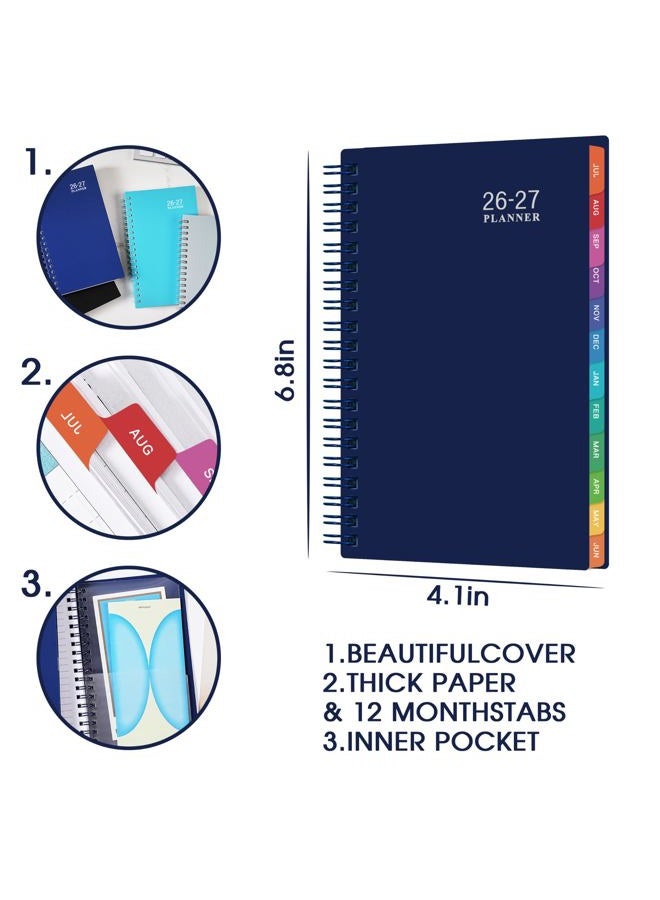 Lemome 2026 Pocket Calendar/Planner - 2026 Weekly & Monthly Pocket Planner for Purse, Jan. 2026 - Dec. 2026, 6.8" x 4.1", Strong Twin - Wire Binding, Plastic Cover - Image 2