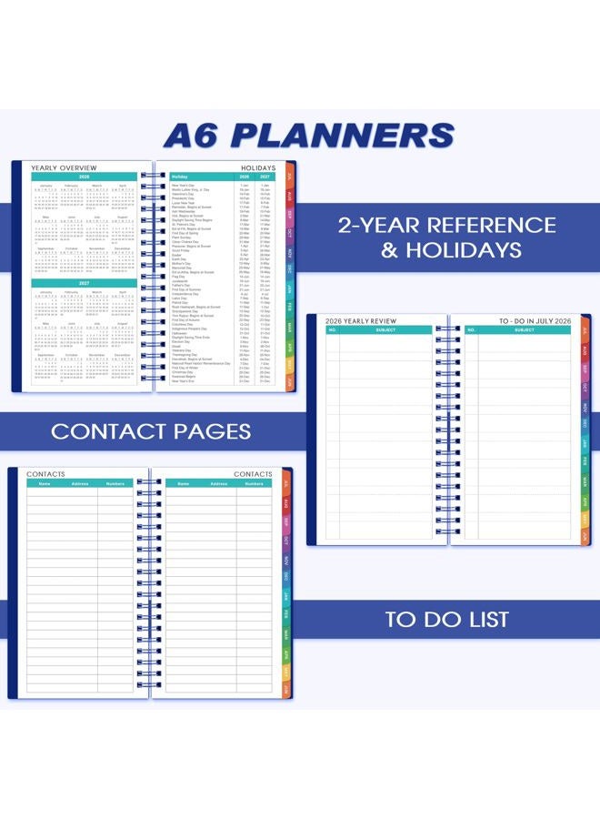Lemome 2026 Pocket Calendar/Planner - 2026 Weekly & Monthly Pocket Planner for Purse, Jan. 2026 - Dec. 2026, 6.8" x 4.1", Strong Twin - Wire Binding, Plastic Cover - Image 4