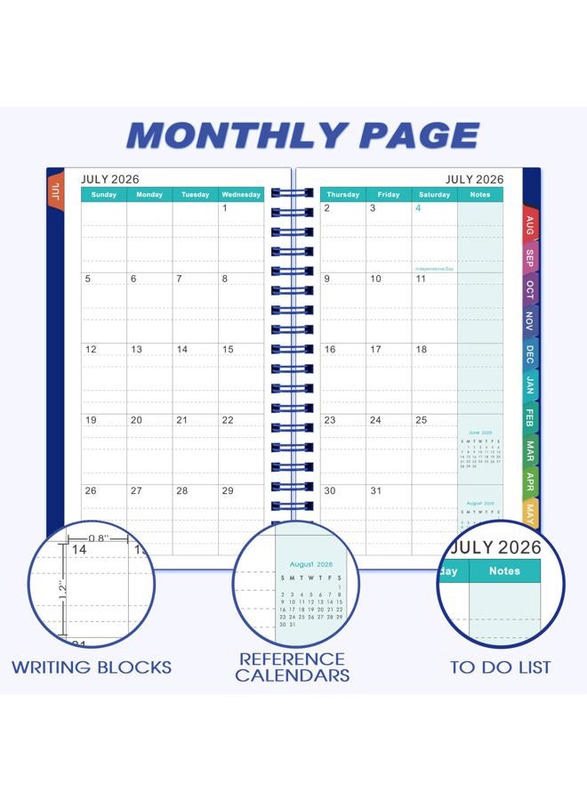 Lemome 2026 Pocket Calendar/Planner - 2026 Weekly & Monthly Pocket Planner for Purse, Jan. 2026 - Dec. 2026, 6.8" x 4.1", Strong Twin - Wire Binding, Plastic Cover - Image 5