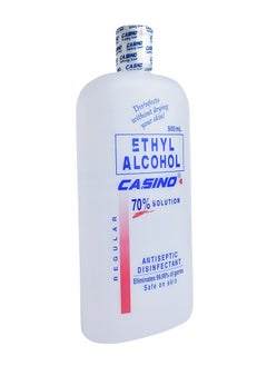 Casino Ethyl Regular 70% Solution Antiseptic Disinfectant Eliminates 99.9% of Germs Safe on Skin Disinfects without drying your skin - 500 ml  - Image 2