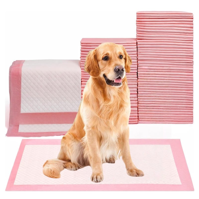 SKY-TOUCH 25 Pieces Disposable Dog Training Pads 60X90cm, Absorbent Quick Drying Leak-Proof Pee Pads with 5 Highly Absorbent Layers, Puppy Pads For Potty Training For Pets, Pink - Image 1