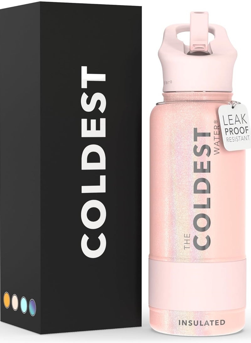 THE COLDEST WATER COLDEST SPORTS BOTTLE FOREVER PINK GLITTER 32 OZ - Image 1