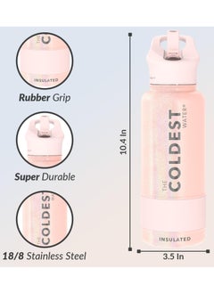 THE COLDEST WATER COLDEST SPORTS BOTTLE FOREVER PINK GLITTER 32 OZ  - Image 4