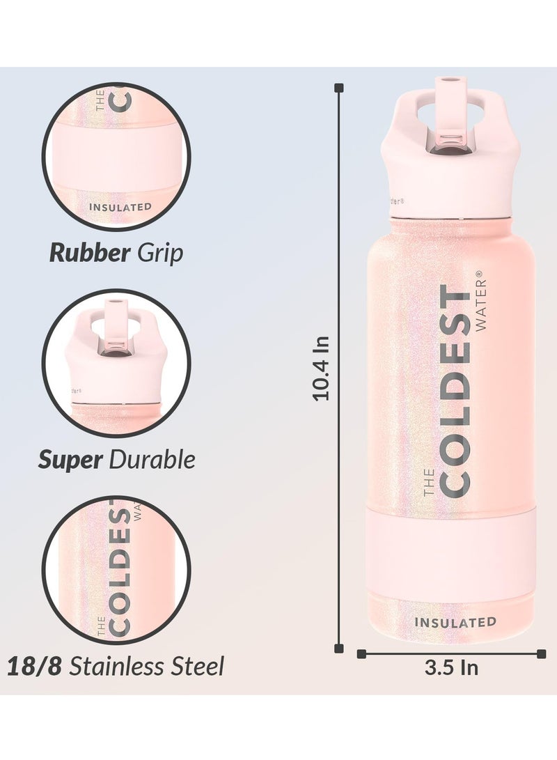 THE COLDEST WATER COLDEST SPORTS BOTTLE FOREVER PINK GLITTER 32 OZ - Image 4