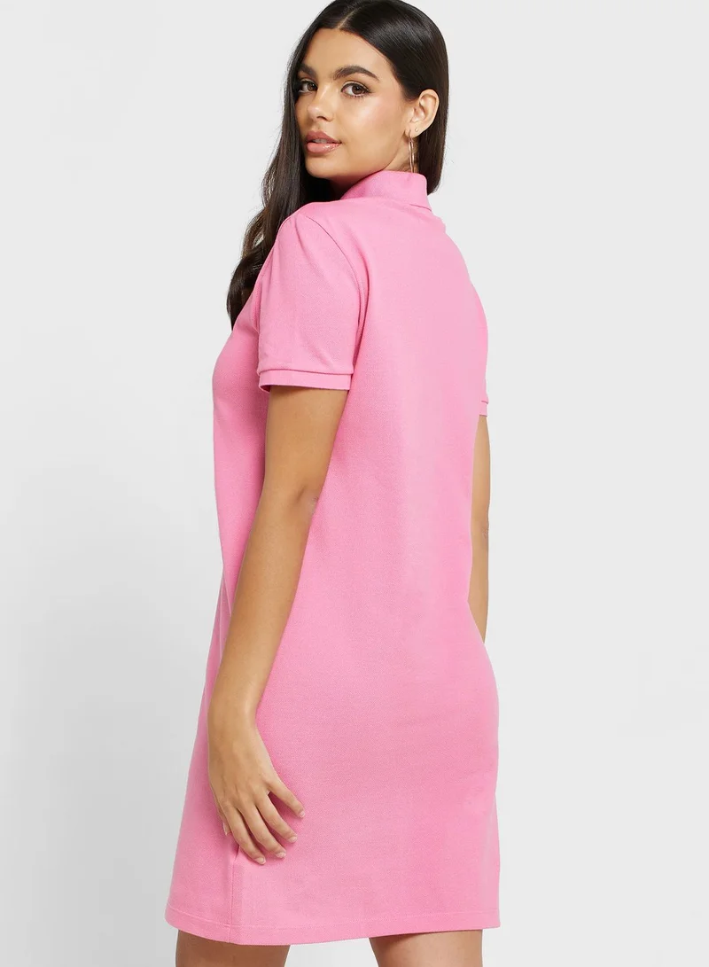 LACOSTE Piqué Knit Polo Dress