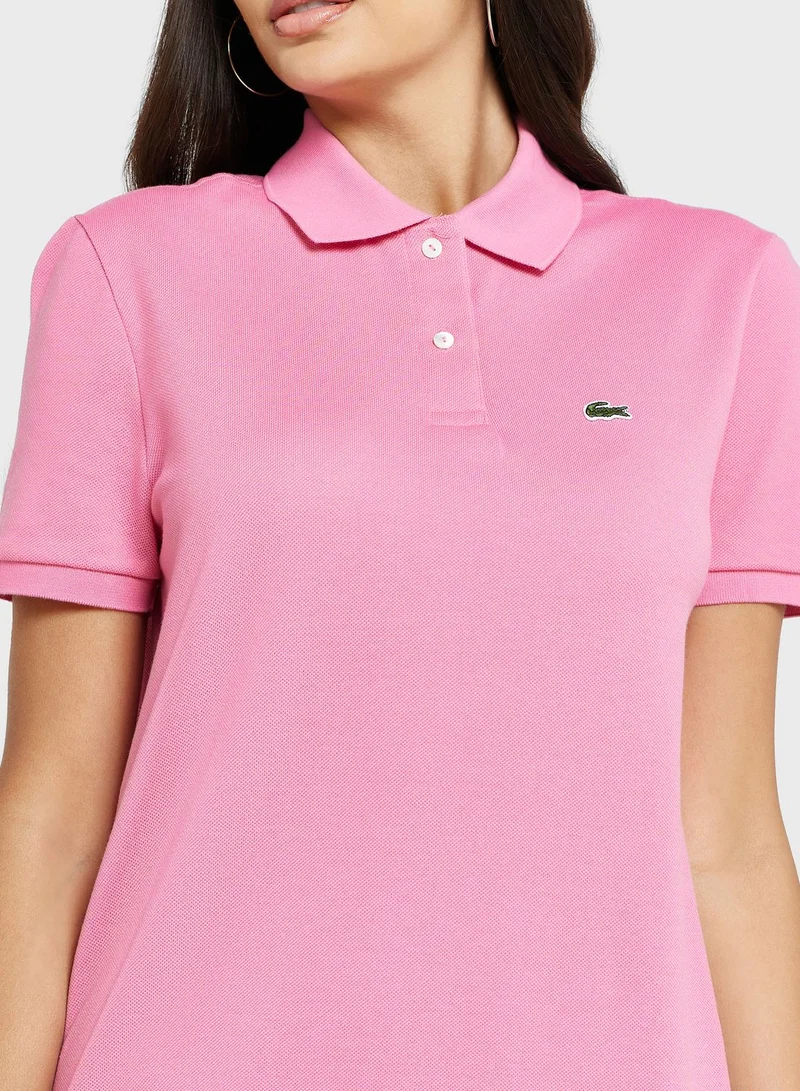 LACOSTE Piqué Knit Polo Dress