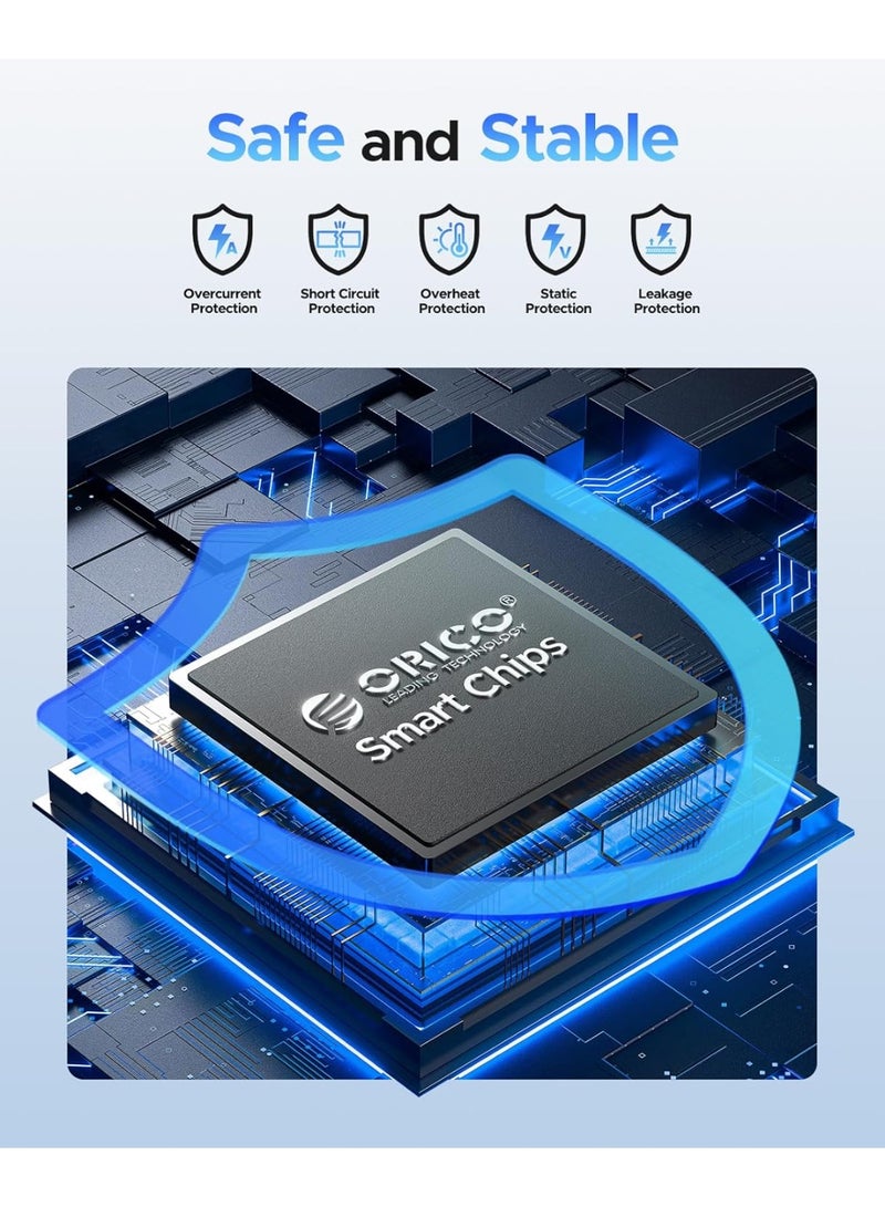 أوريكو حافظة قرص صلب خارجي مقاس 2.5 بوصة (USB 3.0 إلى SATA III)، تدعم تقنية UASP وسرعة نقل بيانات تصل إلى 5 جيجابت في الثانية، تصميم محمول لا يحتاج إلى أدوات للتركيب، متوافقة مع أقراص SSD وHDD من نوع SATA بسماكة 7 مم و9.5 مم، وتعمل مع أنظمة Windows وMac وLinux وأجهزة PS5 وPS4 وXbox وأجهزة الكمبيوتر المحمول والمكتبي. - Image 3