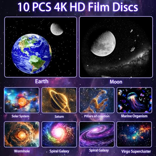 VanSmaGo [2025 8th Gen] Star Projector, Galaxy Projector for Bedroom Night Light with Timer, Solar System Realistic Space Planetarium Projector Moon Lamp, Room Decor for Ceiling Kids Adults - Image 3