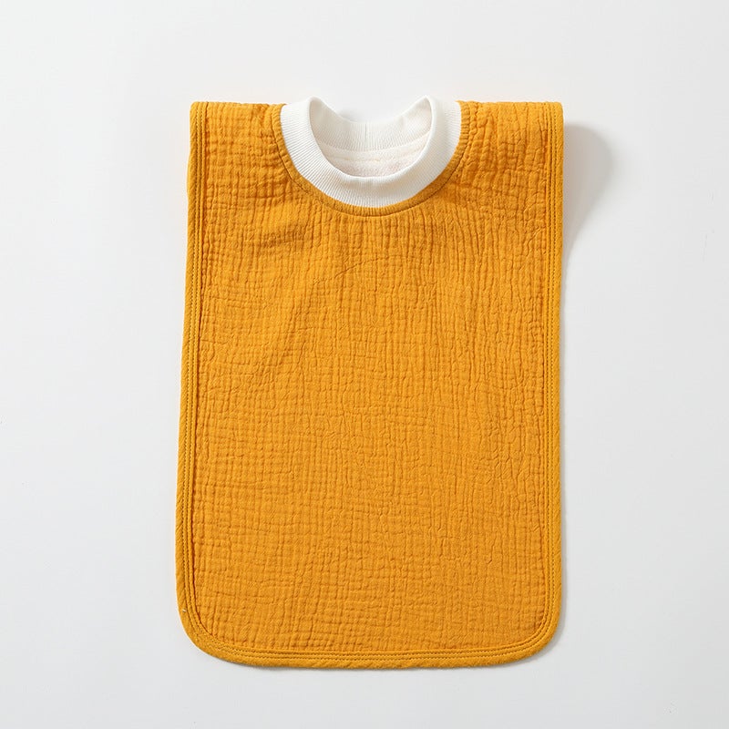Oversized Baby Bibs Waterproof Multi-Use Orange (gauze pullover saliva towel)