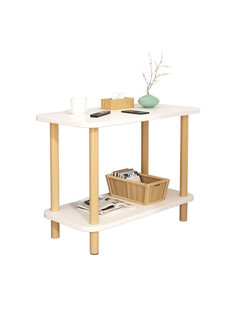 Sharpdo - 2-Tier Sofa Side Table Narrow Side Table Bedside Table Coffee Table Occupies Small Space Multipurpose 60*40*53cm - Image 1