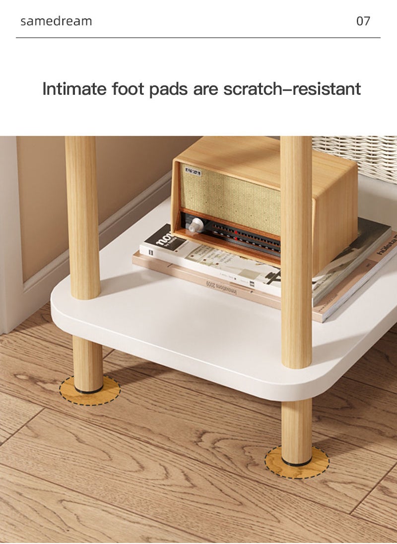 Sharpdo - 2-Tier Sofa Side Table Narrow Side Table Bedside Table Coffee Table Occupies Small Space Multipurpose 60*40*53cm - Image 1