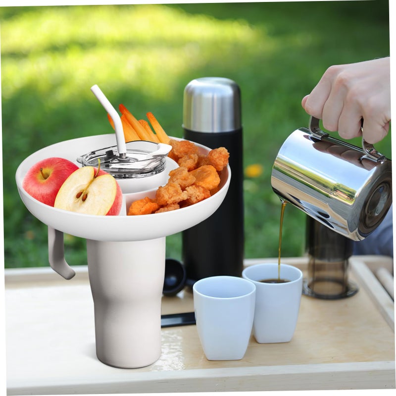 40oz Snack Bowl Topper with Compartments for Cup Camping Movies Easy Clean Accessory - Image 5