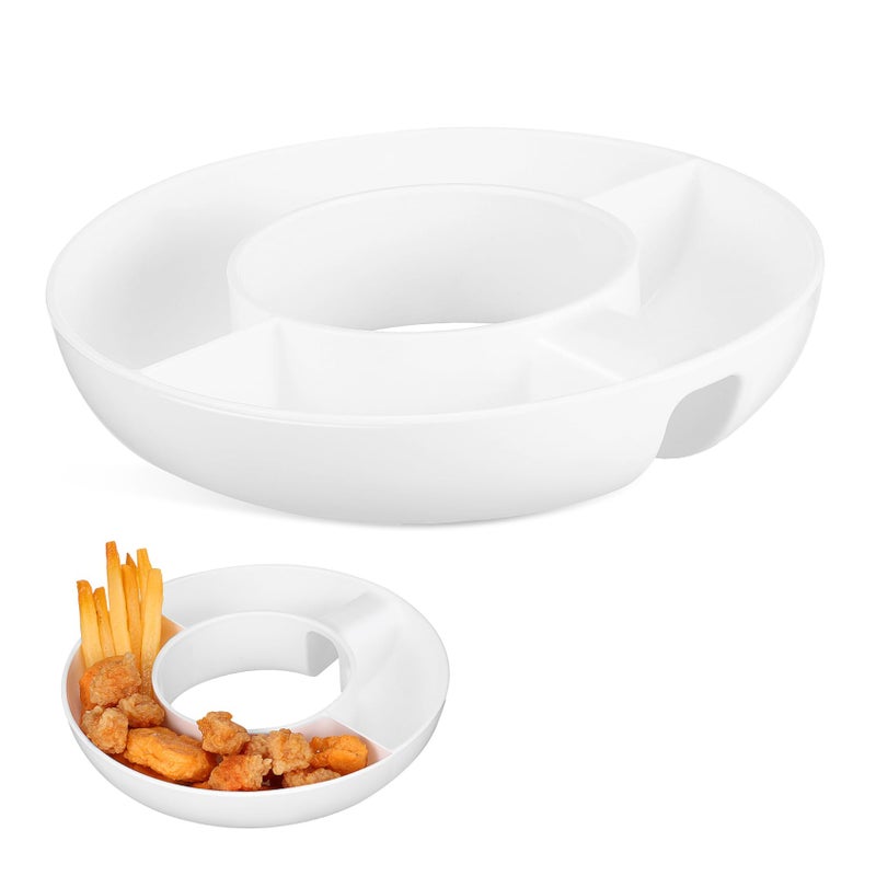 40oz Snack Bowl Topper with Compartments for Cup Camping Movies Easy Clean Accessory - Image 2