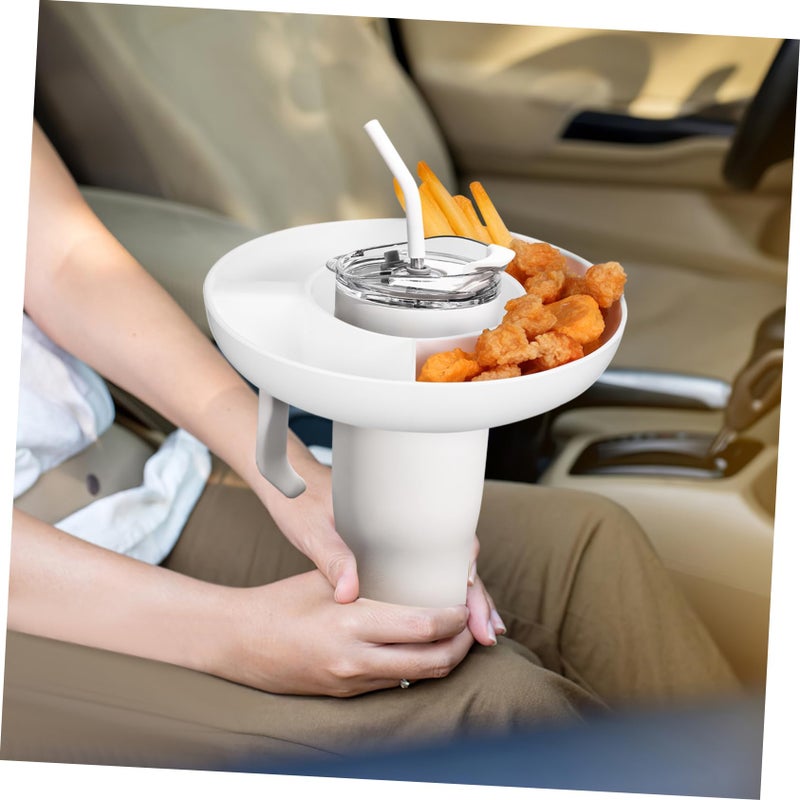 40oz Snack Bowl Topper with Compartments for Cup Camping Movies Easy Clean Accessory - Image 3