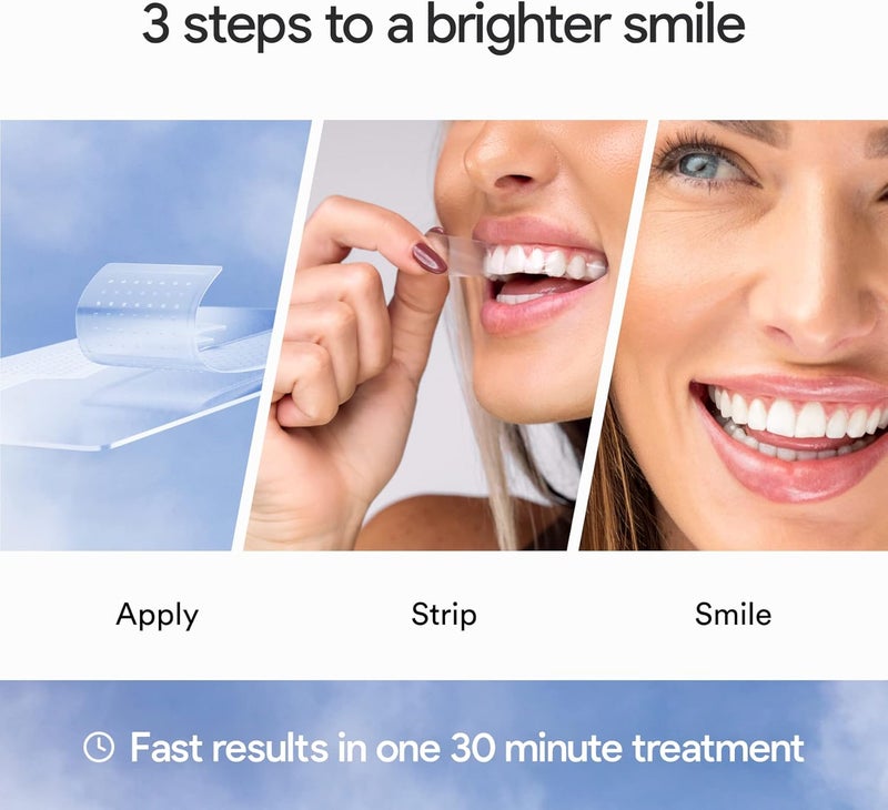 Hismile Teeth Whitening Strips for Sensitive Teeth, Peroxide Free, Dental White Strips Kit, 28 Strips, 14 Treatments - Image 4