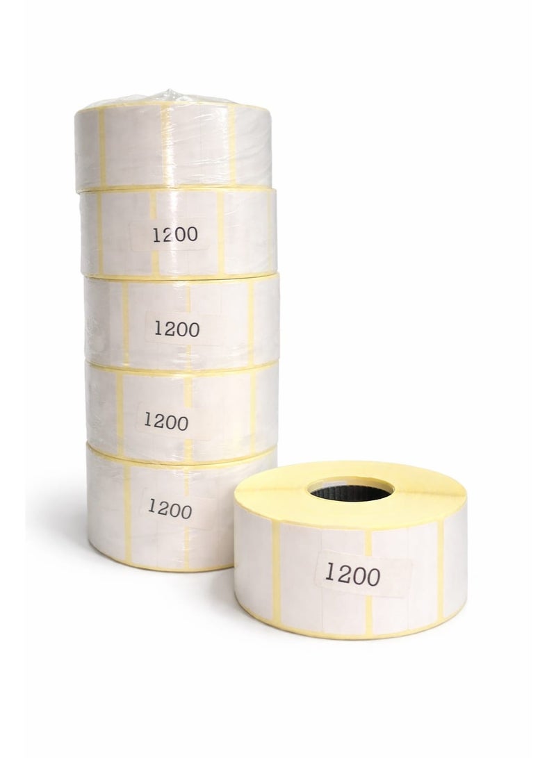 برينت اكس ستيكر حراري مقاس 2.5 × 3.8 سم (مقسوم) – 2400 ليبل لطابعات الباركود والطابعات الحرارية - Image 2