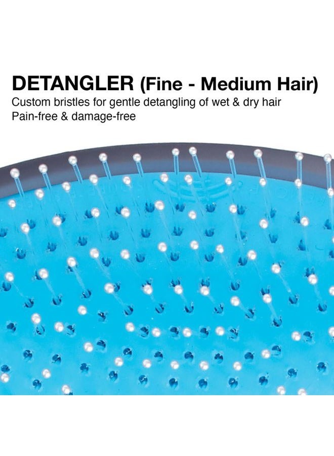 Olivia Garden OG Brush Detangler, removable cushion, scalp hugging shape massages the scalp, for wet or dry hair, for women, men and children, Fine to Medium hair, Black - Image 2